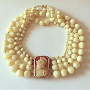 Hattie Carnegie Roman Soldier cameo necklace